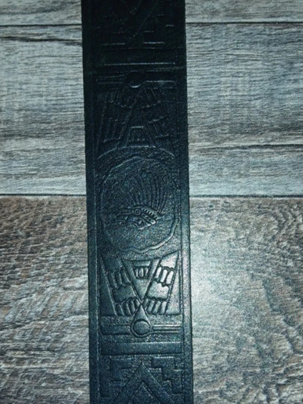 Fendi FF Logo Belt Buckle Varsity Block Style with Tooled Leather Strap